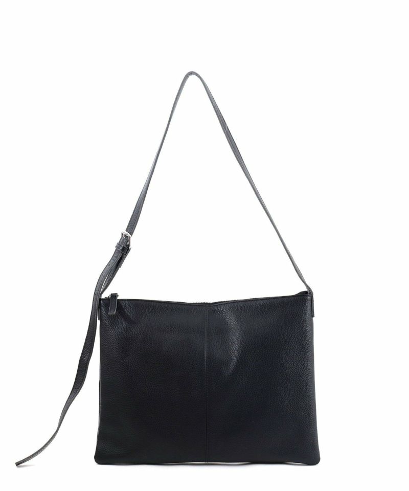 【COO SPECIAL WEEK】 收縮皮革 Simple Flat Shoulder bag / A4 兼容
